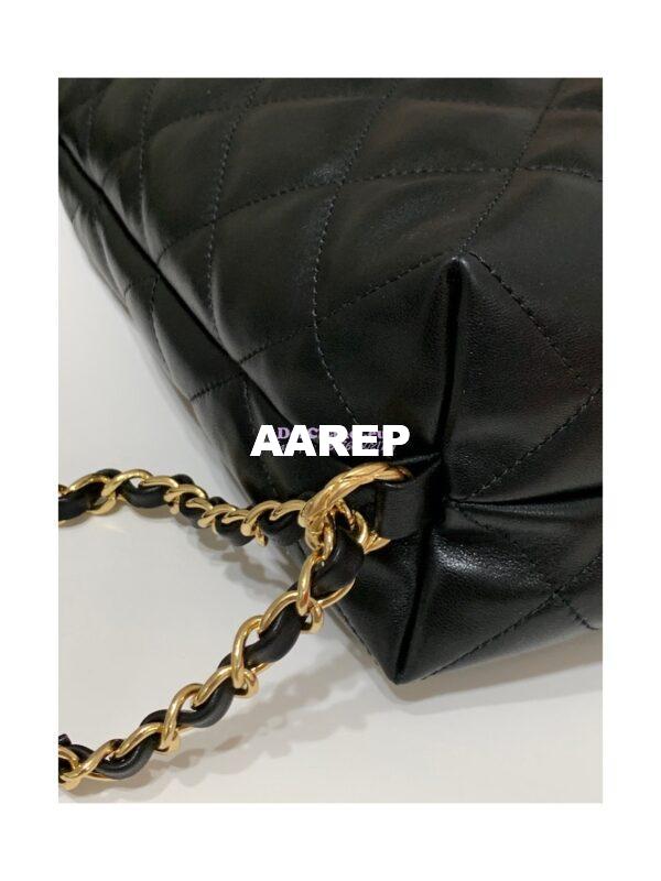 Replica Chanel Maxi Hobo Bag in Lambskin AS3488 Black 7
