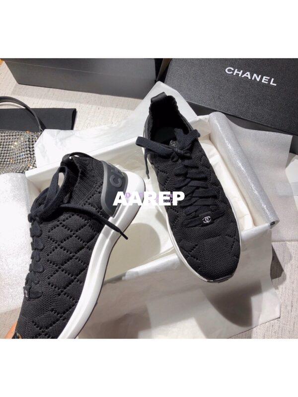 Replica Chanel Sneakers Mixed Fibres G35549 Black 7