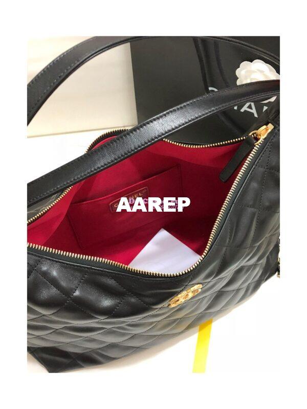 Replica Chanel Maxi Hobo Bag in Lambskin AS3488 Black 10