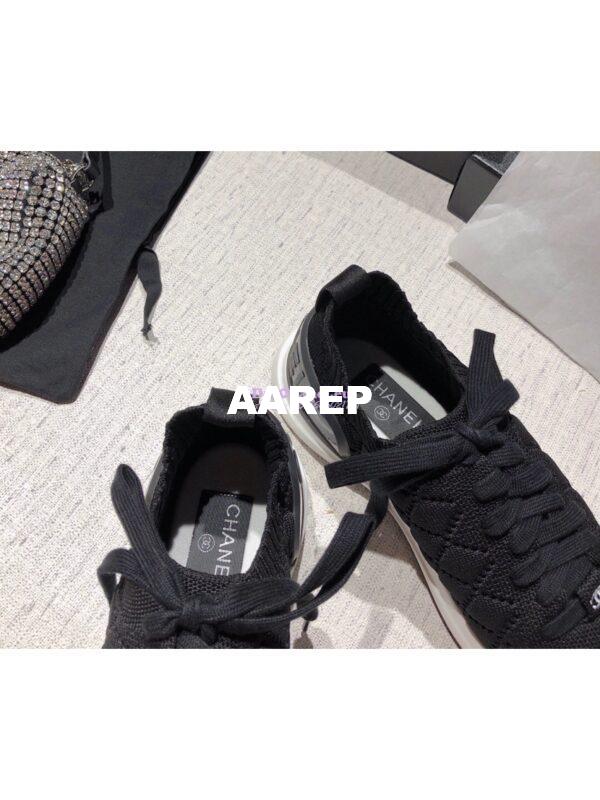 Replica Chanel Sneakers Mixed Fibres G35549 Black 10