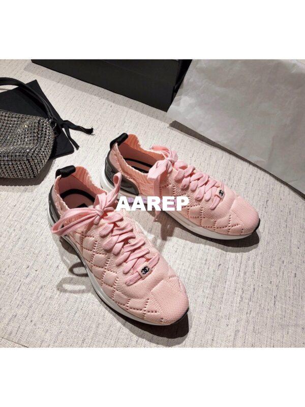 Replica Chanel Sneakers Mixed Fibres G35549 Pink 3