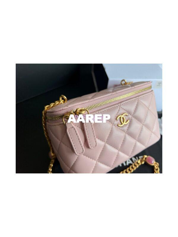 Replica Chanel Vanity With Resin Chain in Lambskin AP2937 Light Pink 6