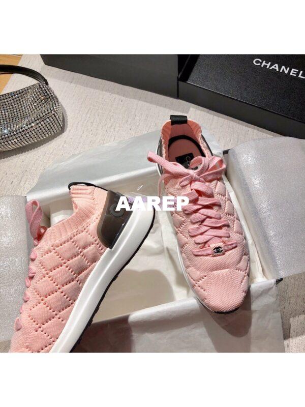 Replica Chanel Sneakers Mixed Fibres G35549 Pink 6