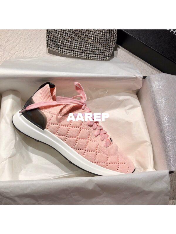Replica Chanel Sneakers Mixed Fibres G35549 Pink 7