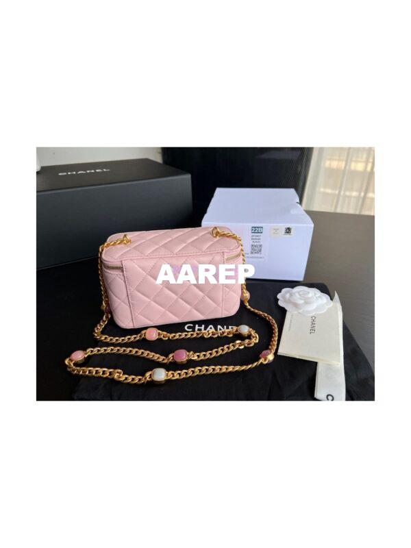 Replica Chanel Vanity With Resin Chain in Lambskin AP2937 Light Pink 8