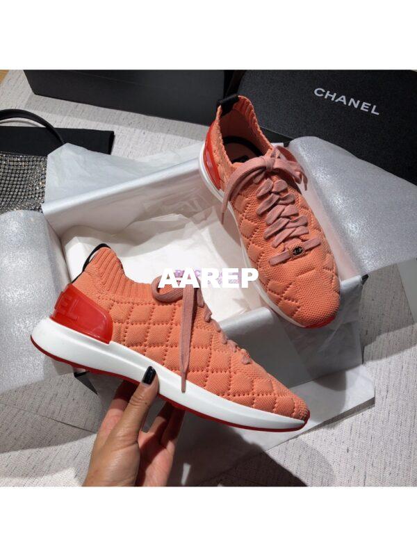 Replica Chanel Sneakers Mixed Fibres G35549 Orange