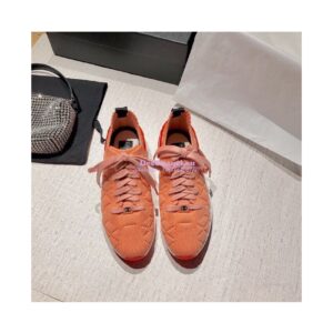Replica Chanel Sneakers Mixed Fibres G35549 Orange 2