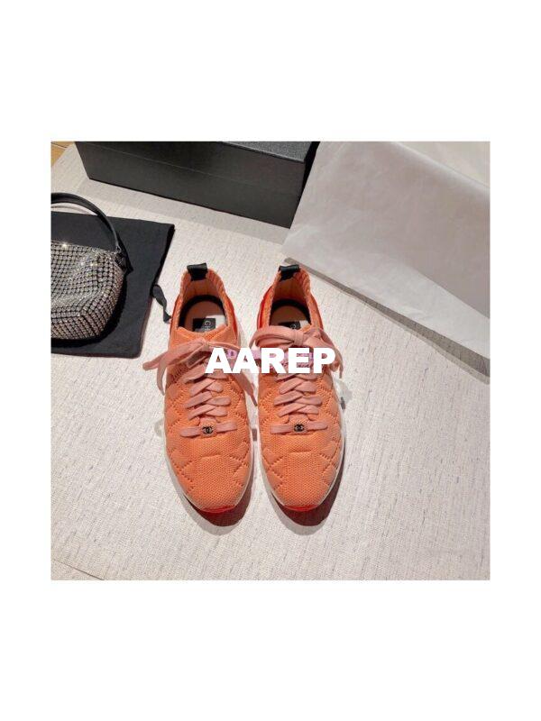 Replica Chanel Sneakers Mixed Fibres G35549 Orange 2
