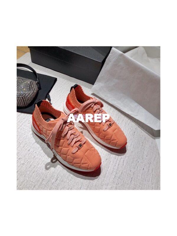Replica Chanel Sneakers Mixed Fibres G35549 Orange 3