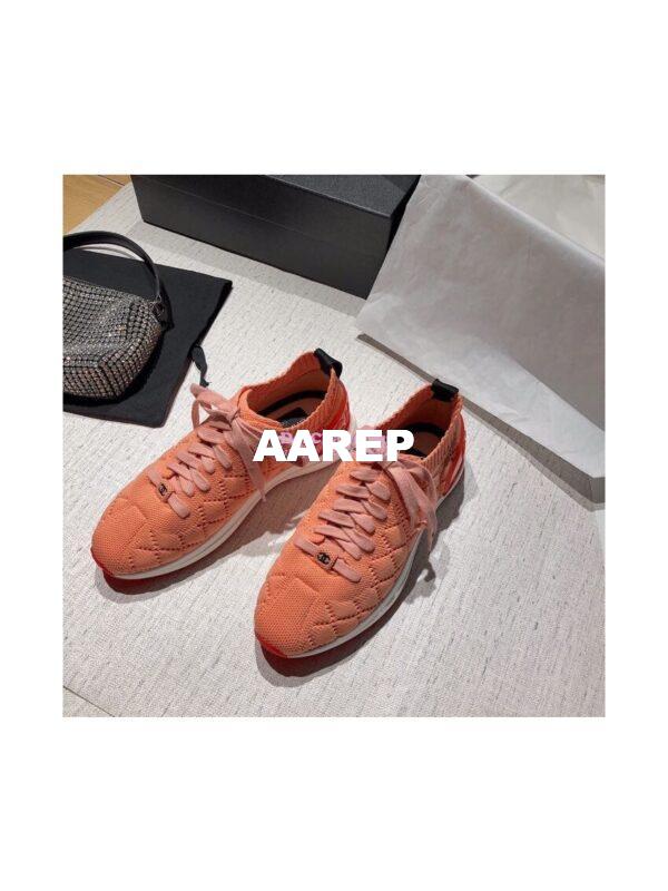 Replica Chanel Sneakers Mixed Fibres G35549 Orange 4