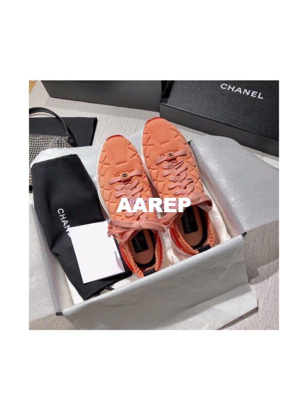 Replica Chanel Sneakers Mixed Fibres G35549 Orange 5