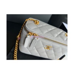 Replica Chanel Vanity With Resin Chain in Lambskin AP2937 Grey 2