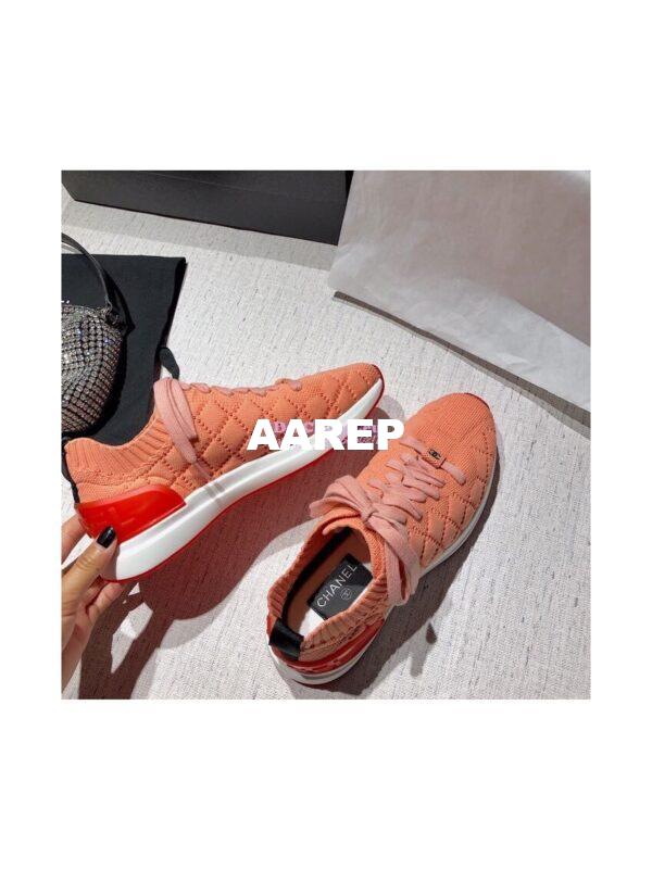 Replica Chanel Sneakers Mixed Fibres G35549 Orange 7