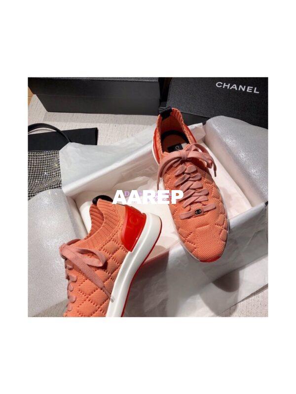 Replica Chanel Sneakers Mixed Fibres G35549 Orange 8