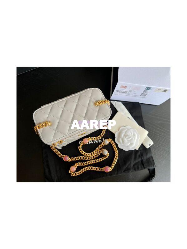 Replica Chanel Vanity With Resin Chain in Lambskin AP2937 Grey 6
