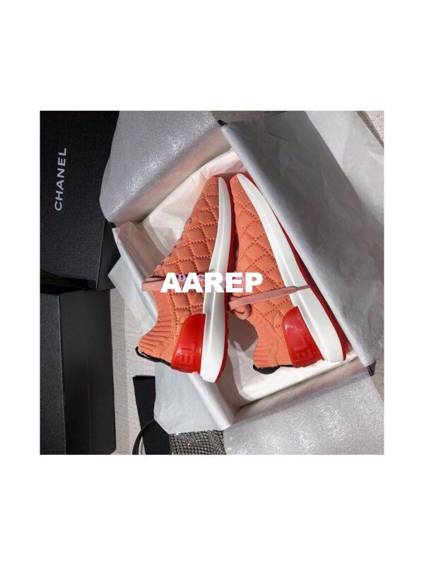 Replica Chanel Sneakers Mixed Fibres G35549 Orange 9