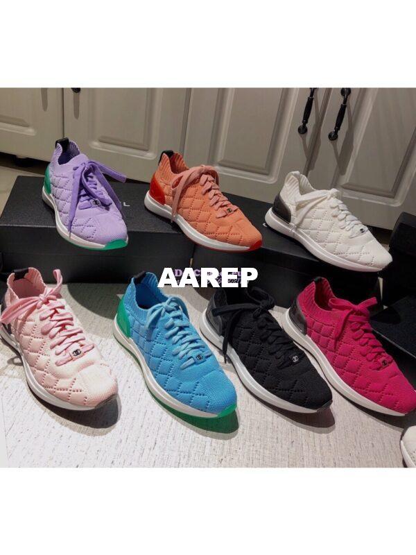 Replica Chanel Sneakers Mixed Fibres G35549 Sky Blue 3