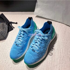 Replica Chanel Sneakers Mixed Fibres G35549 Sky Blue 2