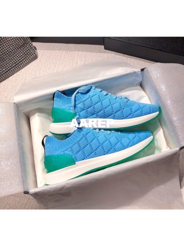 Replica Chanel Sneakers Mixed Fibres G35549 Sky Blue 10