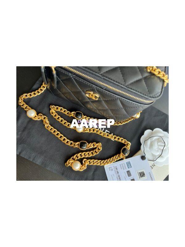 Replica Chanel Vanity With Resin Chain in Lambskin AP2937 Black 3