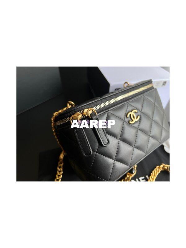Replica Chanel Vanity With Resin Chain in Lambskin AP2937 Black 4