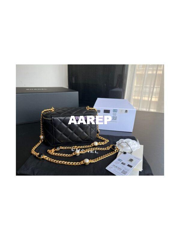 Replica Chanel Vanity With Resin Chain in Lambskin AP2937 Black 7