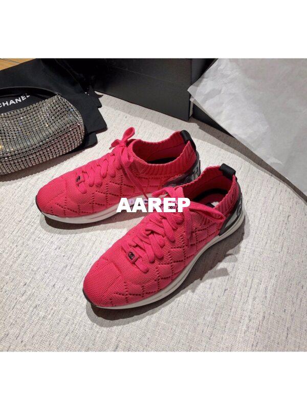 Replica Chanel Sneakers Mixed Fibres G35549 Deep Pink 6