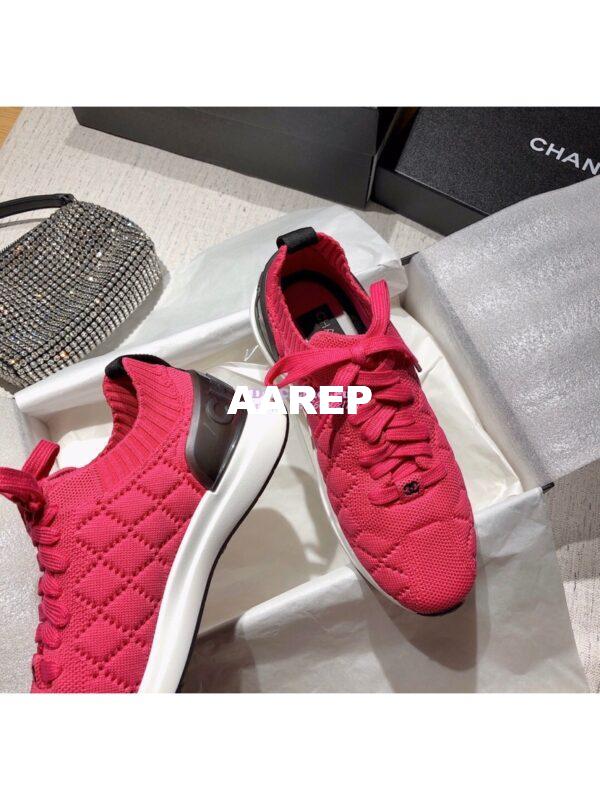 Replica Chanel Sneakers Mixed Fibres G35549 Deep Pink 7