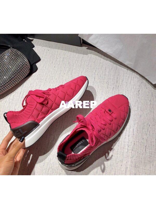 Replica Chanel Sneakers Mixed Fibres G35549 Deep Pink 8