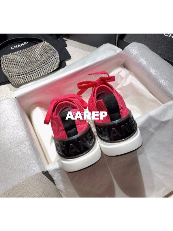 Replica Chanel Sneakers Mixed Fibres G35549 Deep Pink 10