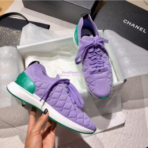 Replica Chanel Sneakers Mixed Fibres G35549 Purple