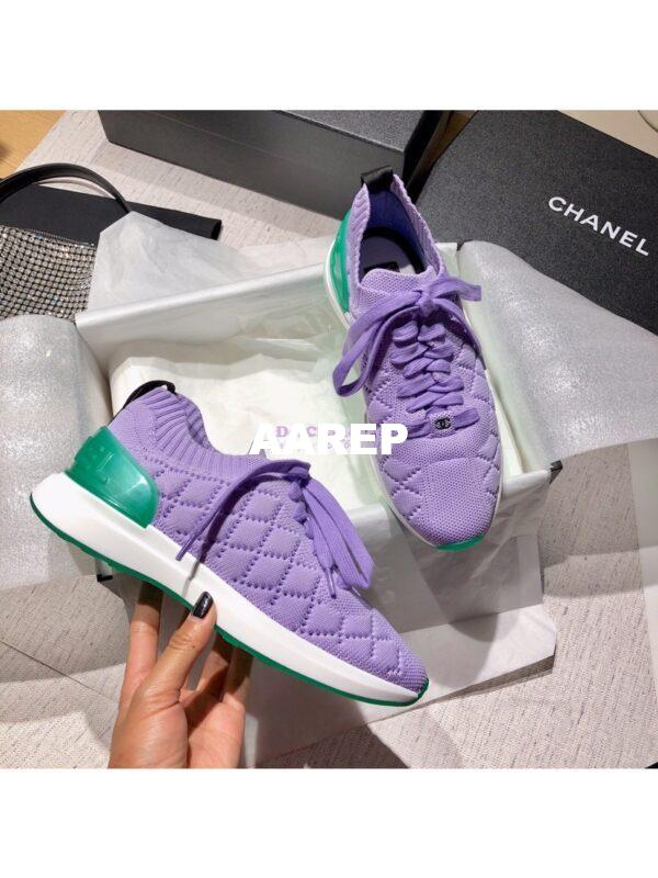 Replica Chanel Sneakers Mixed Fibres G35549 Purple