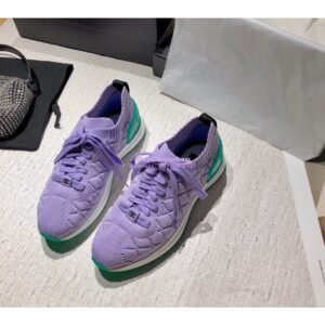 Replica Chanel Sneakers Mixed Fibres G35549 Purple 2