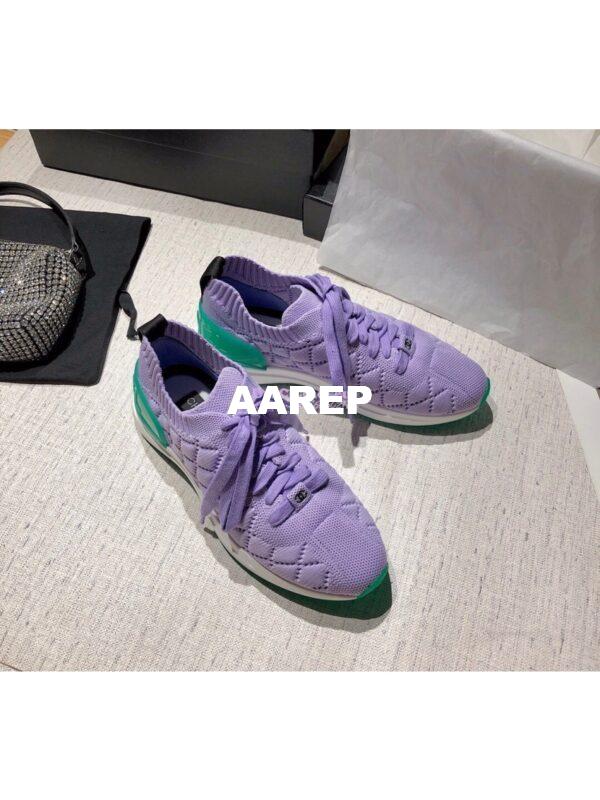 Replica Chanel Sneakers Mixed Fibres G35549 Purple 3