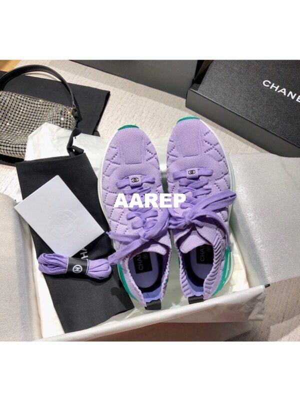 Replica Chanel Sneakers Mixed Fibres G35549 Purple 4