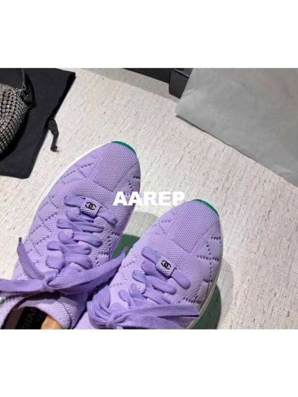 Replica Chanel Sneakers Mixed Fibres G35549 Purple 5