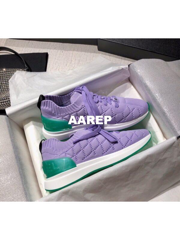 Replica Chanel Sneakers Mixed Fibres G35549 Purple 6