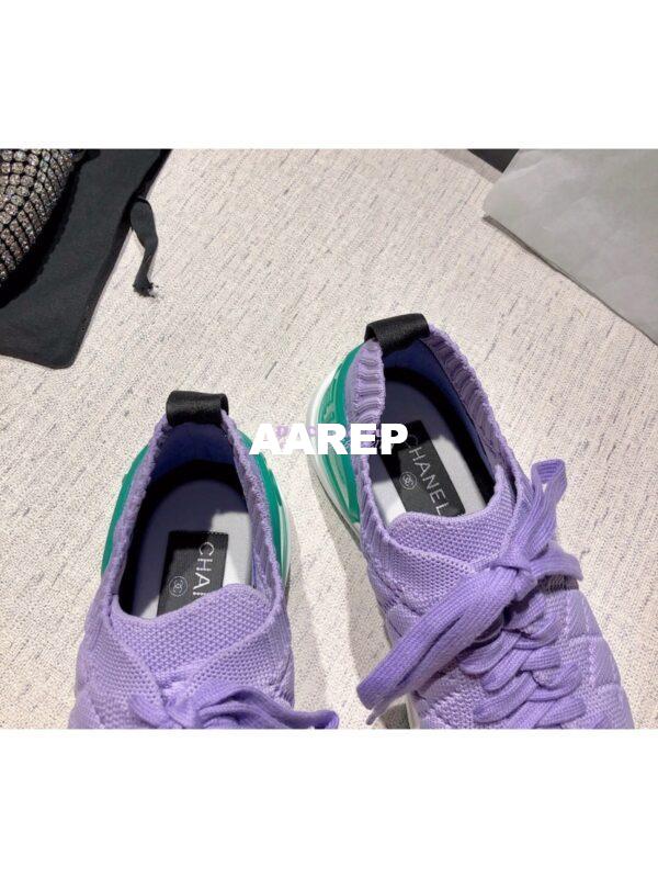 Replica Chanel Sneakers Mixed Fibres G35549 Purple 8