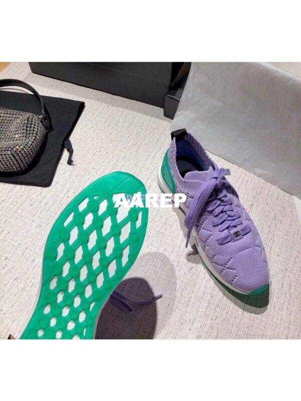 Replica Chanel Sneakers Mixed Fibres G35549 Purple 9
