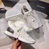 Replica Chanel Velvet Calfskin & Mixed Fibers Sneakers G35617 Beige 2