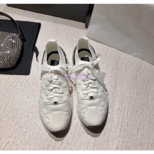 Replica Chanel Sneakers Mixed Fibres G35549 White 2