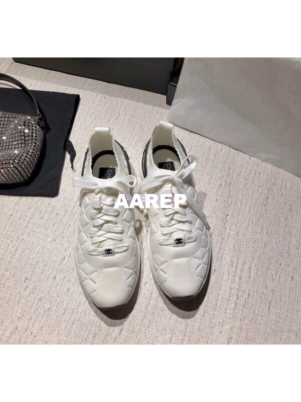 Replica Chanel Sneakers Mixed Fibres G35549 White 2