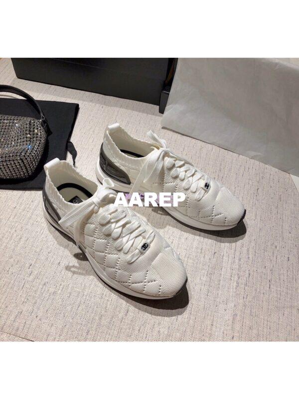 Replica Chanel Sneakers Mixed Fibres G35549 White 4