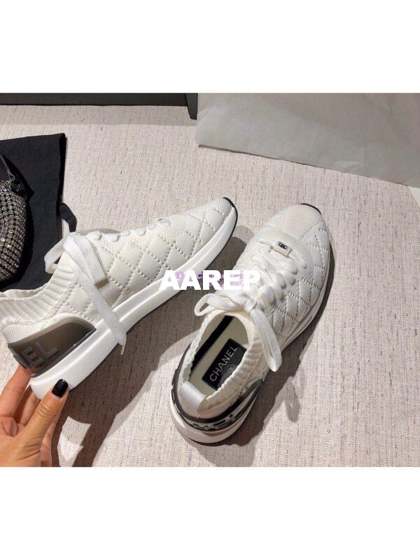 Replica Chanel Sneakers Mixed Fibres G35549 White 5