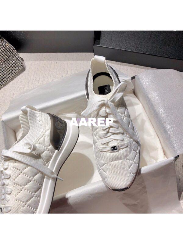 Replica Chanel Sneakers Mixed Fibres G35549 White 6
