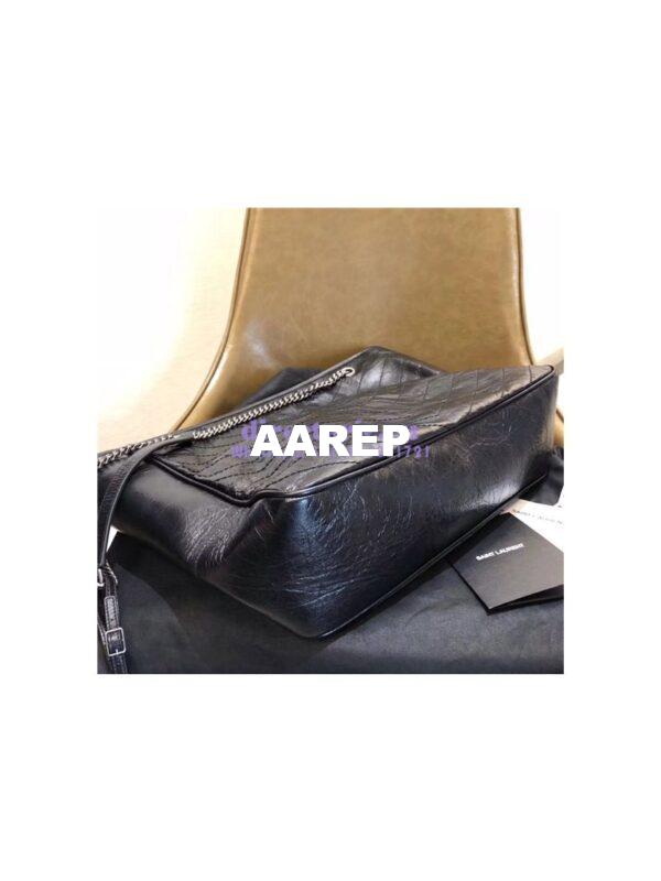 Replica YSL Saint Laurent Niki Large Black Vintage Leather Shopping Bag 5048670 6