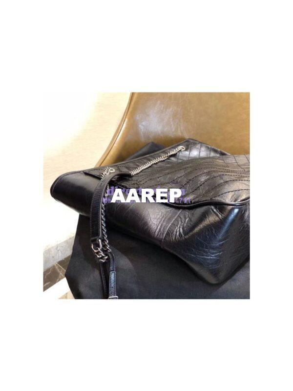 Replica YSL Saint Laurent Niki Large Black Vintage Leather Shopping Bag 5048670 8