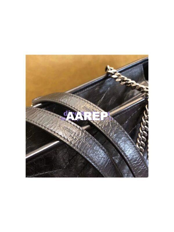 Replica YSL Saint Laurent Niki Large Black Vintage Leather Shopping Bag 5048670 11