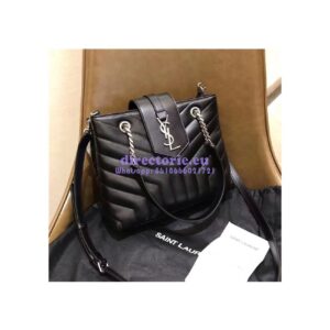 Replica YSL Saint Laurent Small Loulou Shopping Bag In Black “y” Quilted Leather 502717