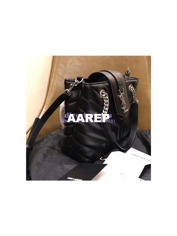 Replica YSL Saint Laurent Small Loulou Shopping Bag In Black “y” Quilted Leather 502717 10